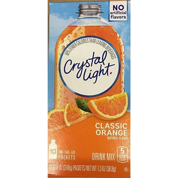 Crystal Light On The Go Powdered Soft Drink Classic Orange Sunrise