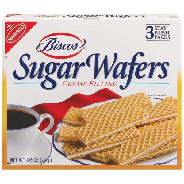 Nabisco Biscos Sugar Wafers Cookies Creme Filling 8.5 Oz.