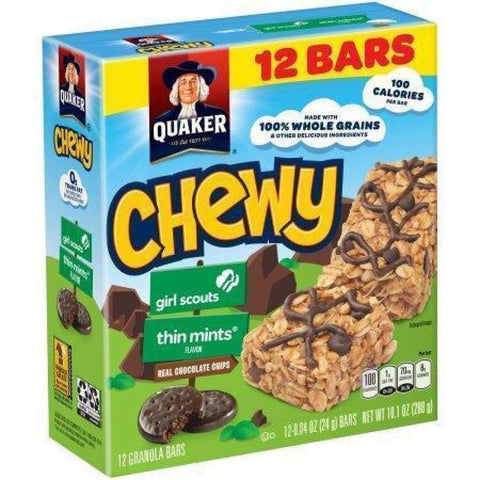 Quaker Chewy Granola Bars Thin Mint 6.7Z/12