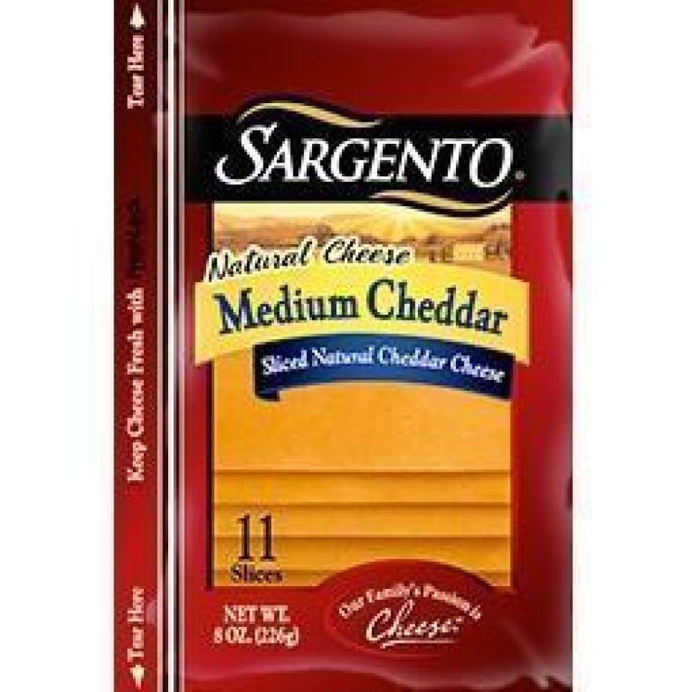 Sargento 8 Oz Sliced Medium Cheddar Cheese