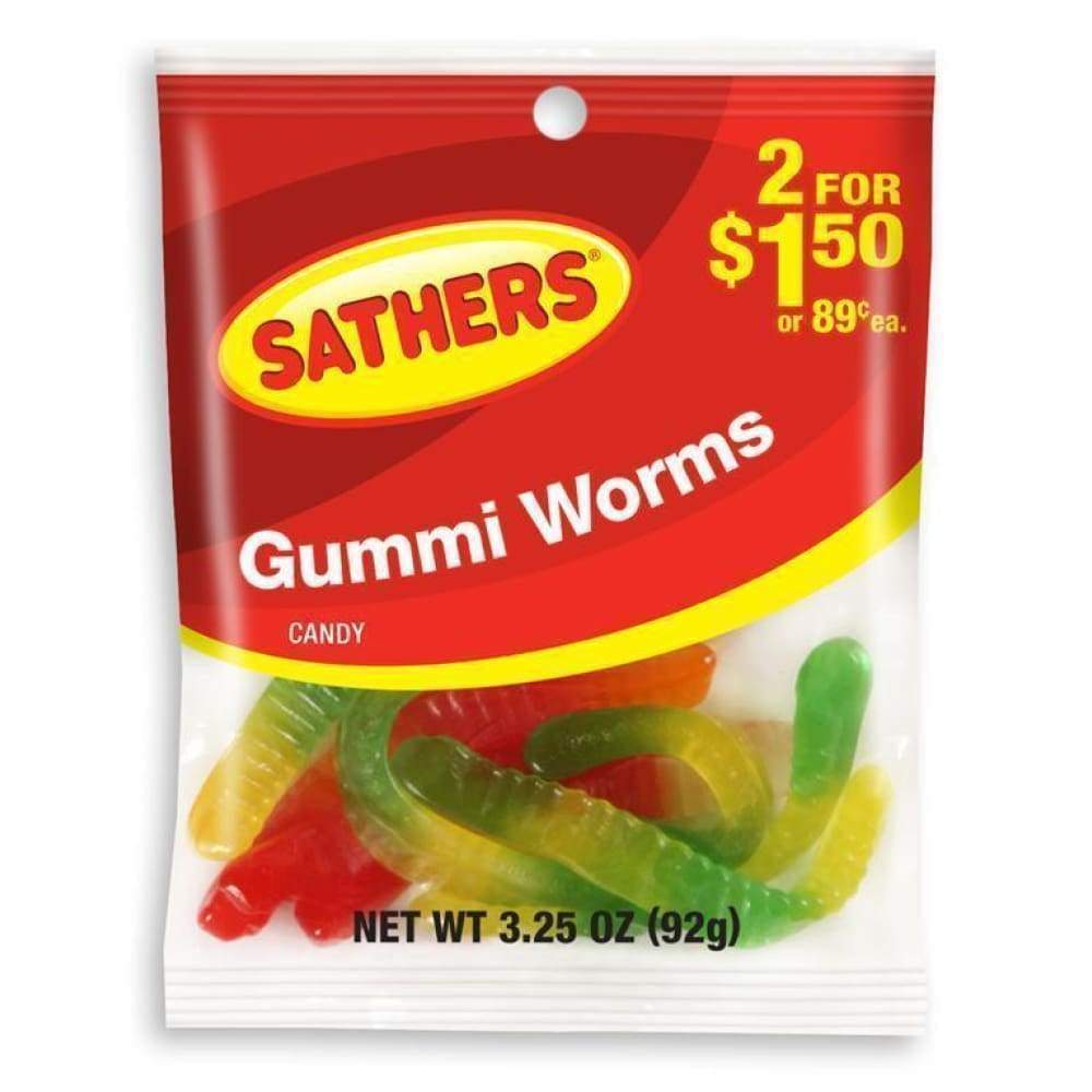 Sathers 2/$1.50 Gummi Worms 3.25 Oz.