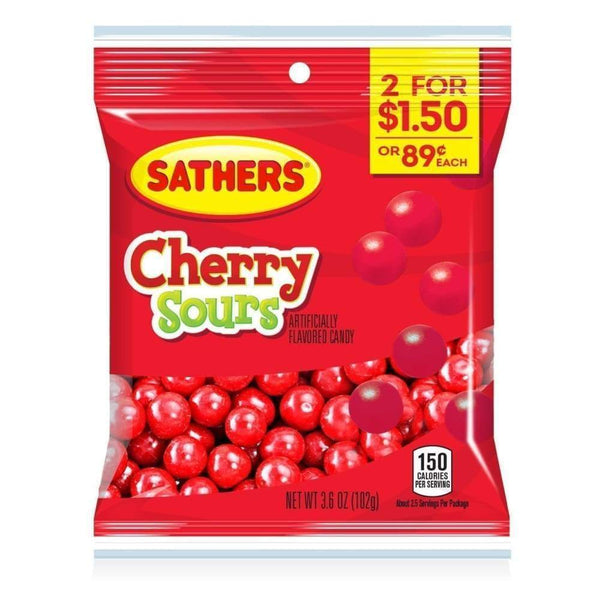 Sathers Cherry Sours 3.6 Oz.