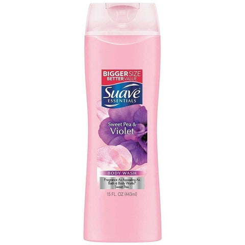 Suave Body Wash Essential Sweet Pea 15Oz.