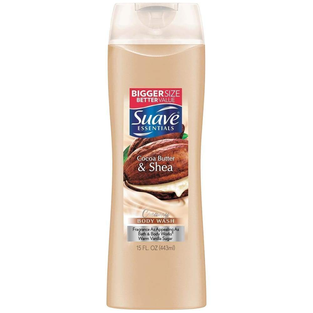 Suave Body Wash Essentials Cocoa Butter Shea 15Oz.